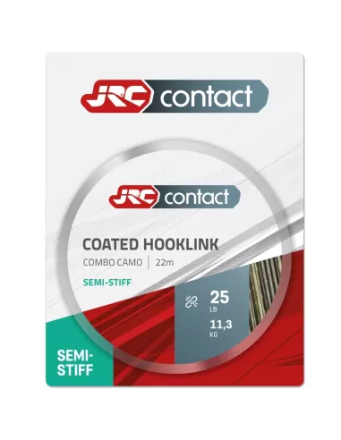 Jrc Contact Coated Hooklink Semi Stiff Colore Camo 22 mt