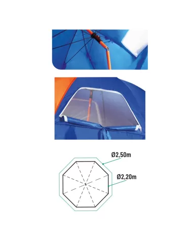 Colmic Beach Umbrella Ombrellone per la pesca dalla Spiaggia