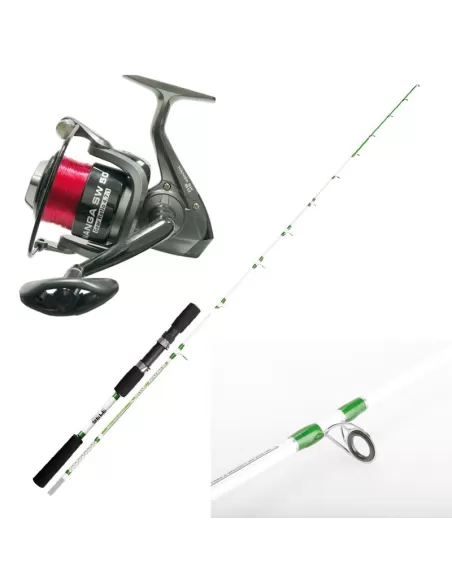 Combo Barco de pesca Bolentino Coastal Trainetta Rod Reel Alambre