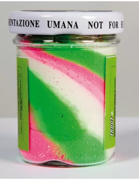Pastas de color rosa blanco verde
