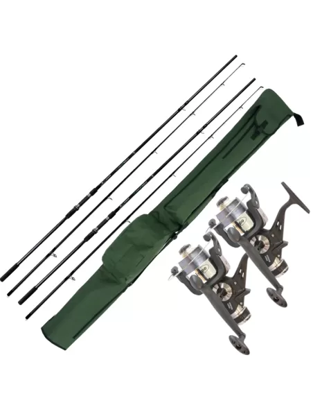 Kit CarpaFishing 2 varillas 2 carretes 1 vaina