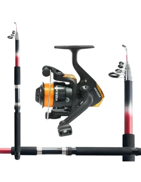 Kit de Pesca Inicio Canna 2.70 mt Carrete y Alambre