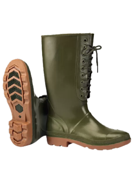 Espiral de goma pesca y caza botas con cordones