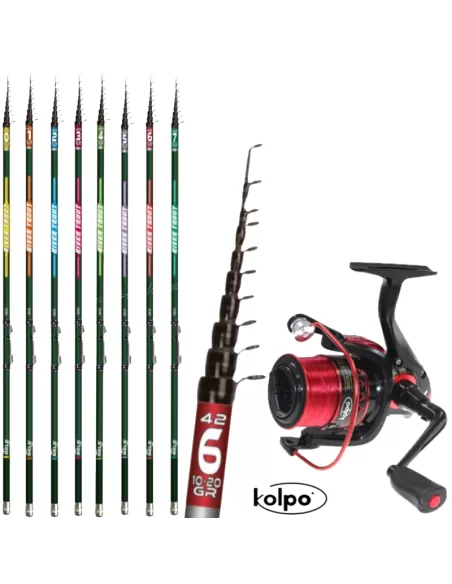 Kit de la pesca de trucha de lago caña, carrete y alambre Supremo