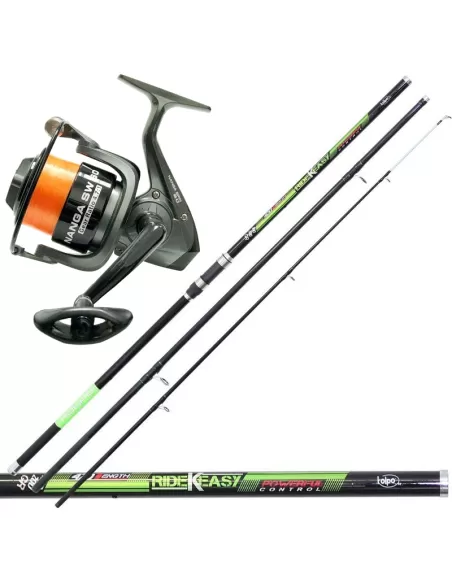 Kit 3 piezas grande caña reel pesca Surf Casting