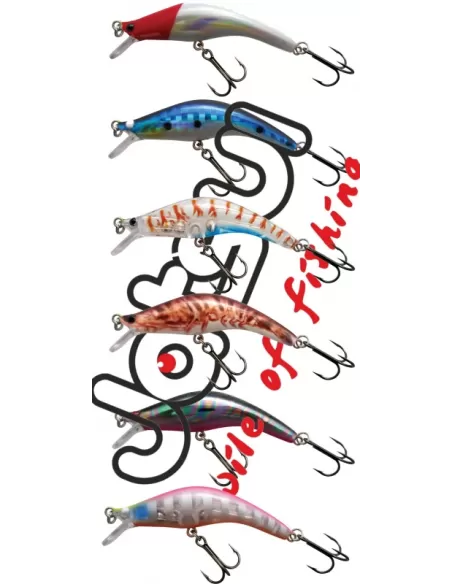 Spinning pesca 5 cm artificial camarones Jatsui 3.2 M g
