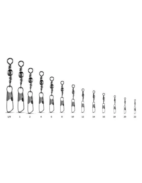 Kolpo Girelle Pesca Barilotto con Carabiner 12 piezas