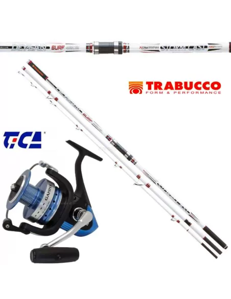 Surf Casting Combo Kit Top Rod Trabucco Deylan Carrete Tica
