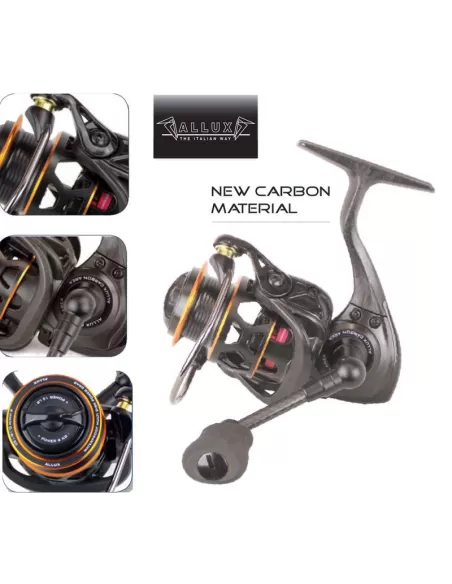 Carrete de spinning ALLUX carbono teniendo zona 10