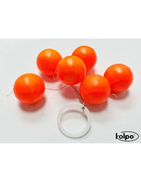 Flotter flotante redondo Super Fluo naranja pesca balsa