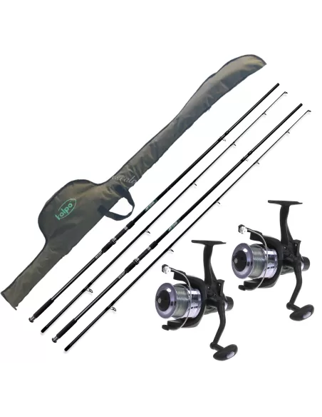 Kolpo Combo Fishing Carpfishing 2 Cañas 2 Carretes 1 Forro
