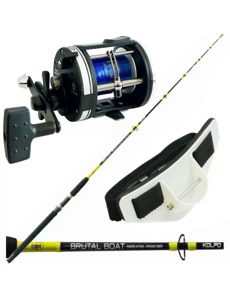 Kit de pesca Traina Canna Reel Cinturón de alambre