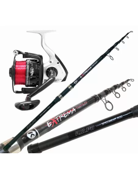 Kolpo Kit Combo Pesca Robusta Todo Río Lago Marino De Pesca
