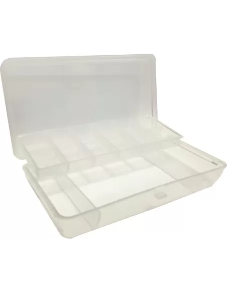 Caja transparente Yamashiro con compartimiento de puerta de doble minuto