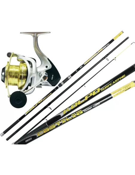 Kolpo Reed en Carbono 3 Secciones Carrete 7000 Pesca Surfcasting