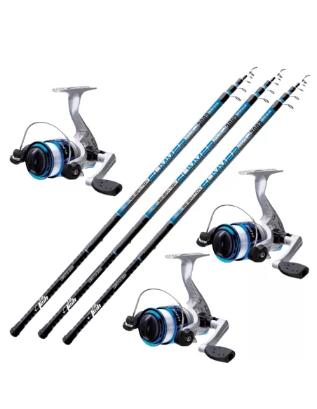 Oferta Kit Canne Bolognesi 5 M carretes combinados con todo el alambre de pesca