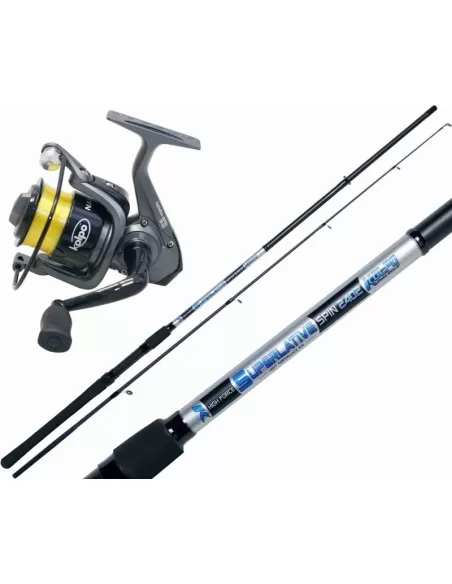 Kolpo Combo Spinning 60g Superlativo Reed 2.40m Nanga Spin carrete