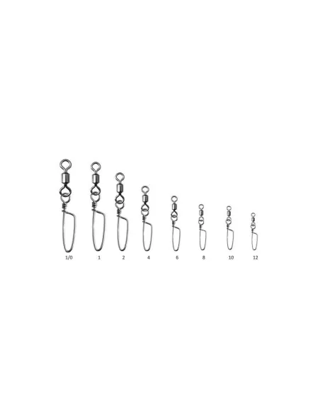 Sele Swivel Rolling Con Mosqueta Coastlock Extra Fuerte 12 piezas