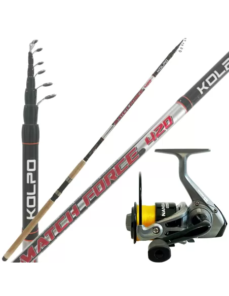 Kolpo Kit Pesca Inglés Bombards Floating Barrel and Reel