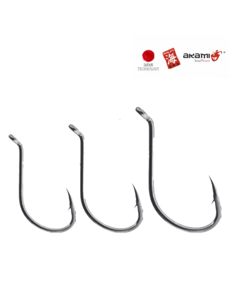 Akami 013 Anzuelos de pesca robustos con ojales torcidos