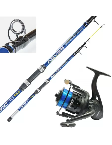 Combo pesca de barco Bolentino 20 - 120 gr Carrete 6000 y alambre
