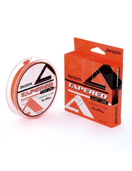 Tapered Surf Line Japonés Lenza Mother Shock Leader 5 piezas de 15 mt 