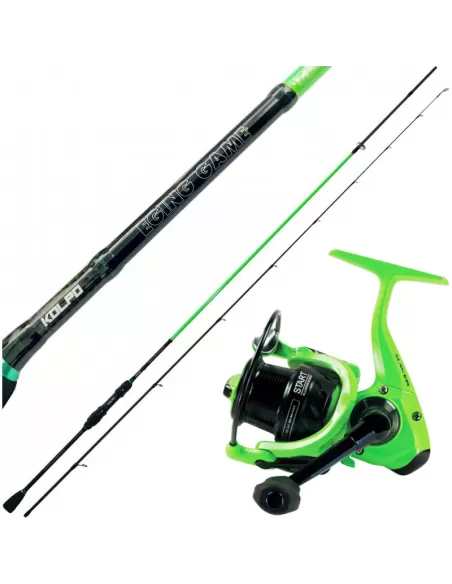 Kit Pesca Sepia Caña de Carbono 2.50 mt Eging Mulinello Maver