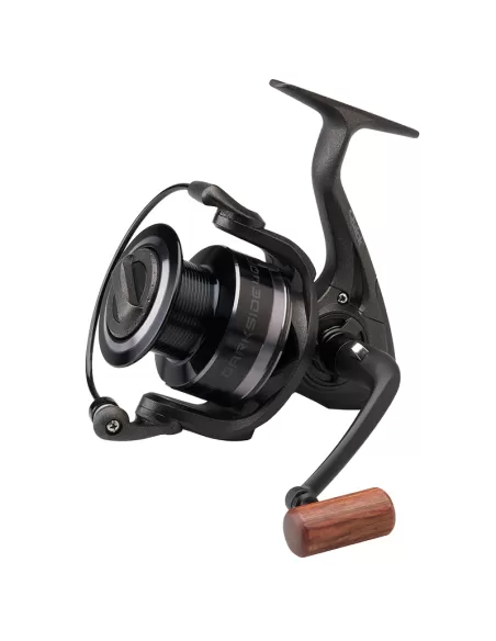 Presa Quick Darkside 4QF 6000S Acecho Carrete de pesca Manivela de madera