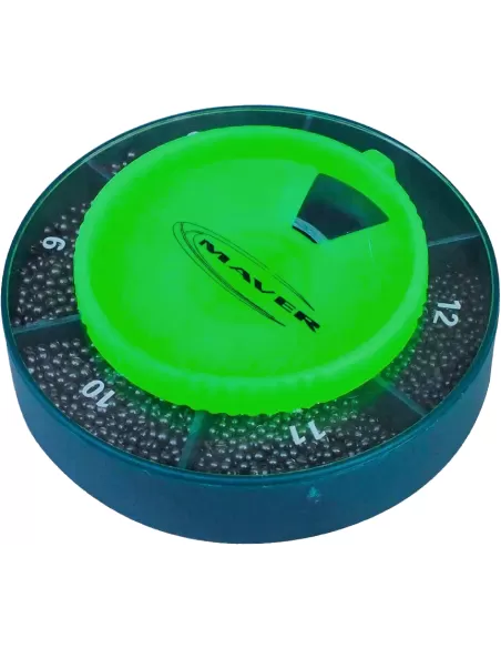 Maver Round Box con Pellets Mixtos Super Calibrados 5 Tamaños de 3 a 7
