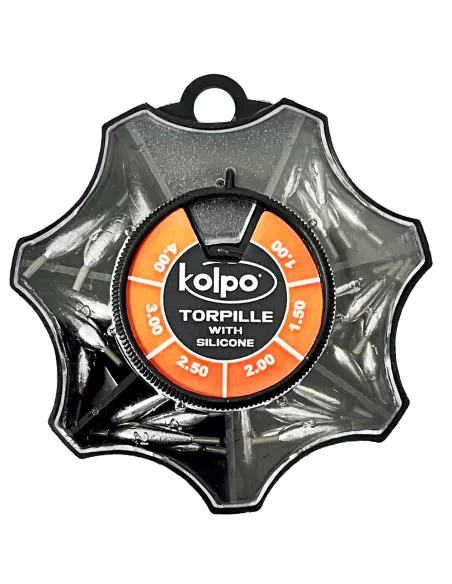 Mascota Kolpo con torneado calibrado Torpille con funda de silicona suave perforada 25 uds.