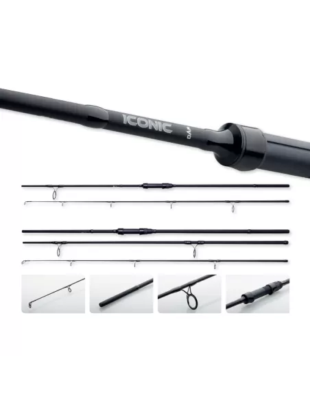 Cañas de pescar para carpas DAM Iconic Carp de fibra de carbono