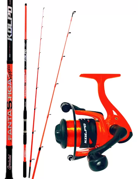 Kit de pesca de sepia y calamar Kolpo con caña, carrete y sedal Kolpo Spinning Kit