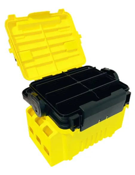 Estuche profesional para zona de trucha Kolpo con compartimentos y portacañas Kolpo Fishing Cases