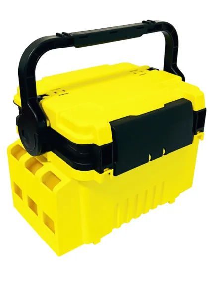Estuche profesional para zona de trucha Kolpo con compartimentos y portacañas Kolpo Fishing Cases