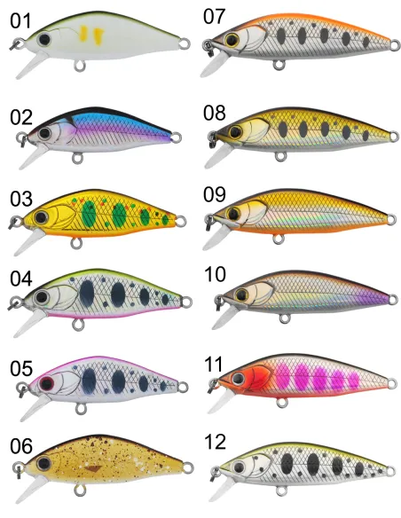 Seika Samu 50 mm minnow spinning 4 gr hundimiento / hundimiento Cebos Artificiales Minnow Seika