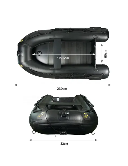 Carp Spirit BLACK BOAT ALU 230 Barco de pesca Canoas de pesca Carp Spirit