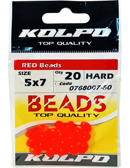 Cuentas ovaladas Kolpo de color rojo duro, 20 unidades