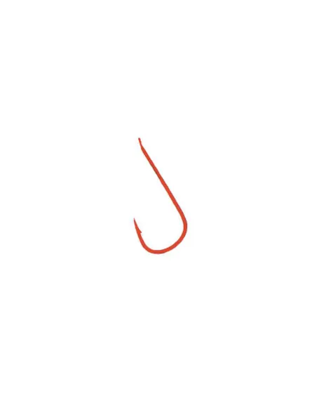 Anzuelo de pesca Tubertini serie 2 rojo forma redondeada apto para gusanos, ombrics y correo