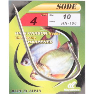 Hayabusa HN-100 Anzuelos de Pesca Alto Carbono Micro Barb 10 uds