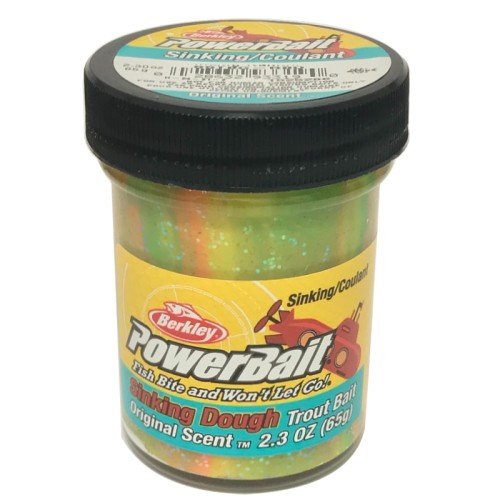 Berkley Powerbait Glitter Trout Bait Rainbow Batter para truchas que se hunden Berkley