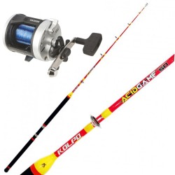 Fishing Kit Trolling Rod Acid Reel Rotating with Wire