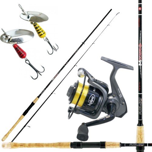 Kit Spinning Trout Rod Reel Wire y Fishing Rotary Kolpo