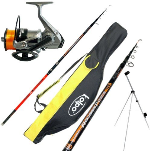 Combo Fishing Surfcasting Special Mormore Rod 4.20mt 150gr Reel Sheath and Monotripode Kolpo