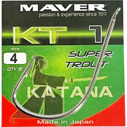 Maver Anzuelos de Pesca Katana Super Trout KT1 15 uds