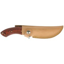 Wood hunting knife
