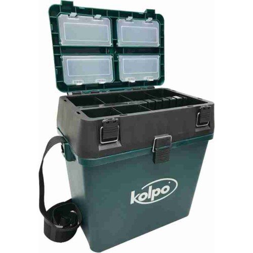 Kolpo fishing Stool with seat Accessories Basket and strap Green Kolpo