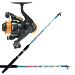 Kit Start Sea and Fresh Water Fishing Rod Reel and Wire