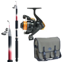 Kit de pesca Spinning Travel Rod 2.70 Alambre de carrete y bolsa