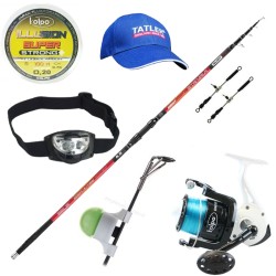 Kit Surfcasting Completo Reed Reel Accesorios Sombrero