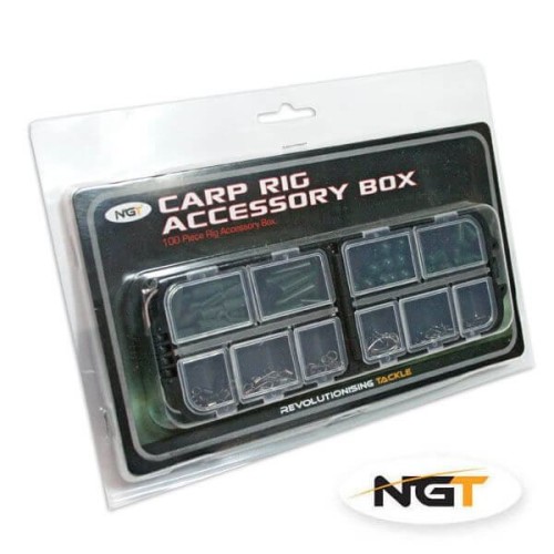 Plataformas de NGT carpa en 100pcs Minuterie Carpfishing en caja NGT